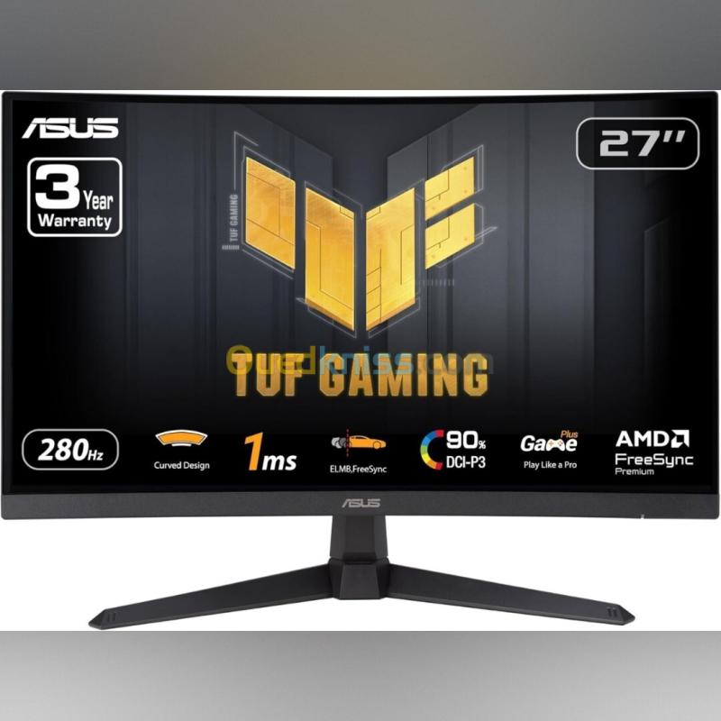 ECRAN ASUS TUF VG27VQM1B - GAMING 27" FHD - CURVED - 280HZ - 1MS - DALL VA - ADAPTIVE SYN - BLACK