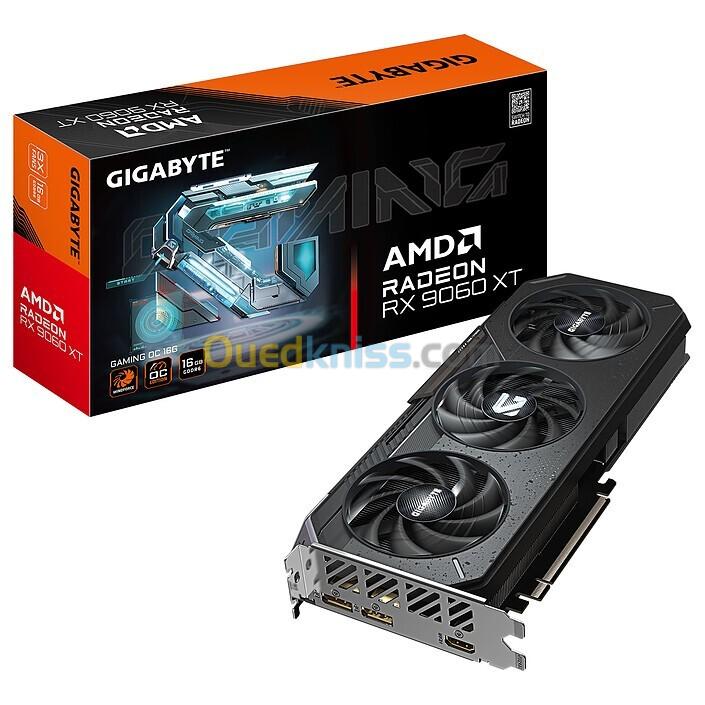 GIGABYTE RADEON RX 9060 XT GAMING OC 16G - CARTE GRAPHIQUE - 16 GO GDDR6 - PCIe 4.0 - HDMI + 2x DISPLAYPORT - OC - BLACK