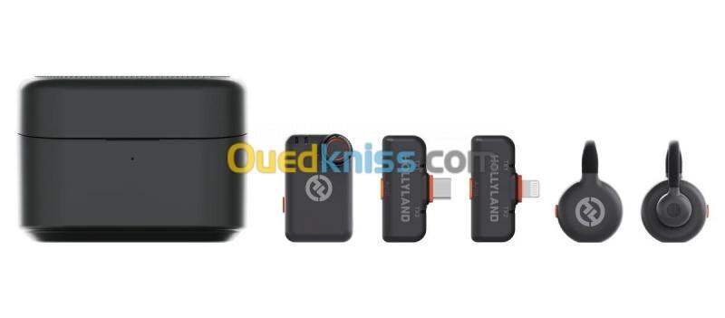 HOLLYLAND LARK M2S ULTIMATE COMBO - MICROPHONE SANS FIL - ULTRA-C - 2TX + 2RX + RX CAMERA - 2,4 GHZ 6