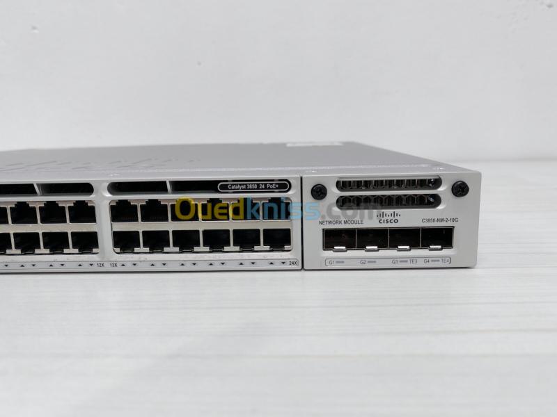 Switch Cisco Catalyst WS-C3850-24P-E | 24 Ports Gigabit PoE+ | 2x SFP+ | 2x SFP - Cisco Catalyst 3850 2