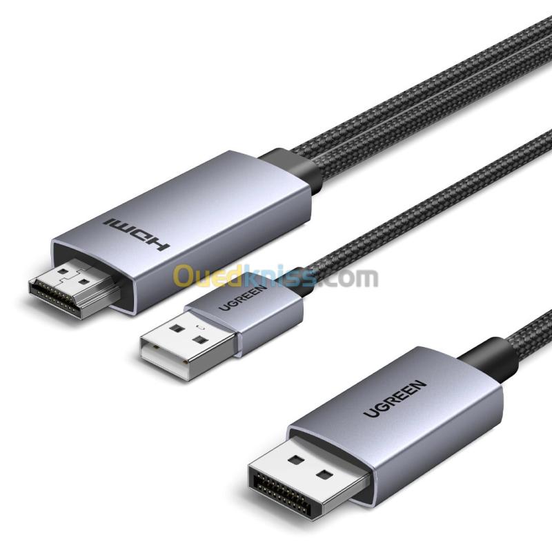 Cable HDMI to Display Active 1.5M  4K/60Hrz HDMI-DP UGREEN Original REF: HD169 [P/N: 25153]