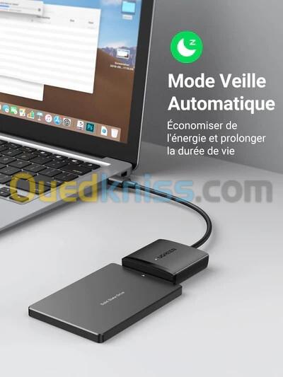 Adaptador UGREEN SATA (disque dur) to USB3.0 5Gbs REF: CM257 [P/N: 60561] pour mac et SSD 2