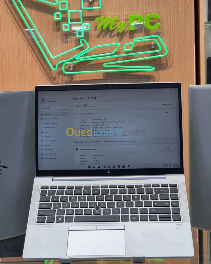 hp elitebook 845 g7 ryzen 7pro 4750u 8G 256SSD 14" FHD 3