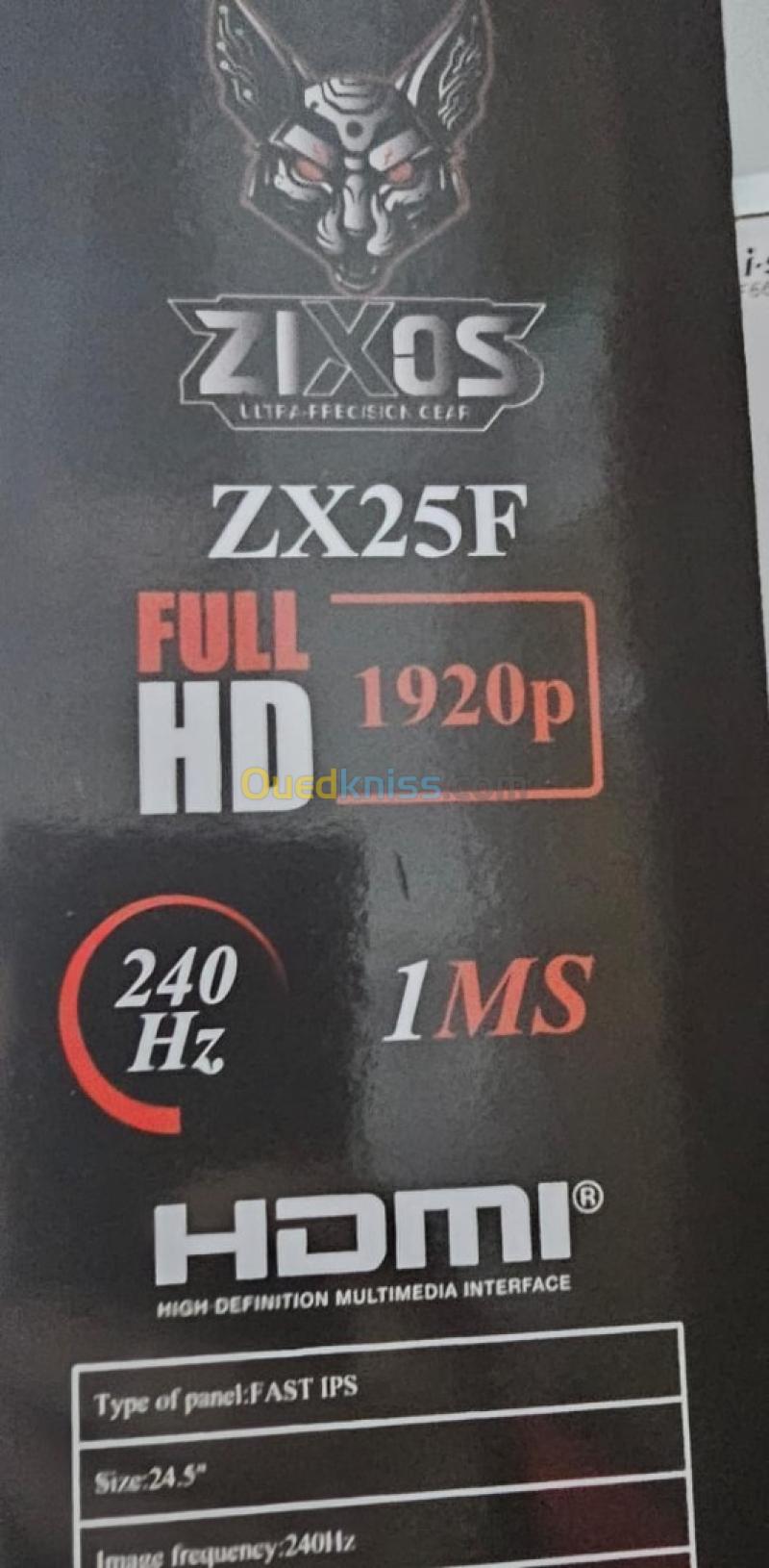 ECRAN ZIXOS 25/27 POUCES FHD/2K QHD /200HZ-240HZ-300HZ/1MS/FRAMELESS/HDR/RGB/AUDIO/ROTATION/ADJUSTABLE/PIVOT/HAUTEUR 6