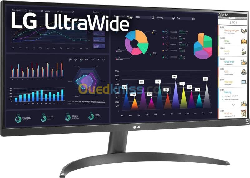 ECRAN LG 29 POUCES 29WQ60A-B 2K/IPS/SRGB 100HZ 1MS DISPLAY PORT / HDMI / TYPE-C FOR GAMING NEW 2