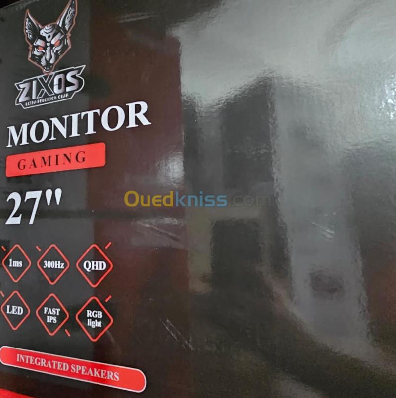 ECRAN ZIXOS 25/27 POUCES FHD/2K QHD /200HZ-240HZ-300HZ/1MS/FRAMELESS/HDR/RGB/AUDIO/ROTATION/ADJUSTABLE/PIVOT/HAUTEUR