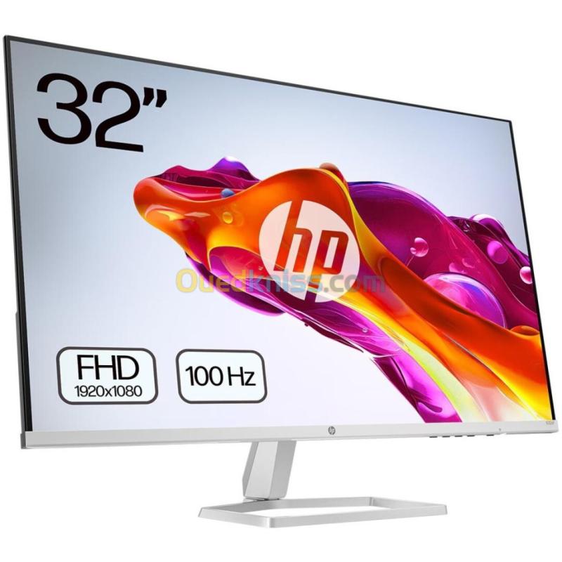 ECRAN HP 32 POUCES E32SF FHD/IPS 100HZ / 5MS 2 HDMI / VGA ANTI-GLARE 300 NITS EYECARE 3