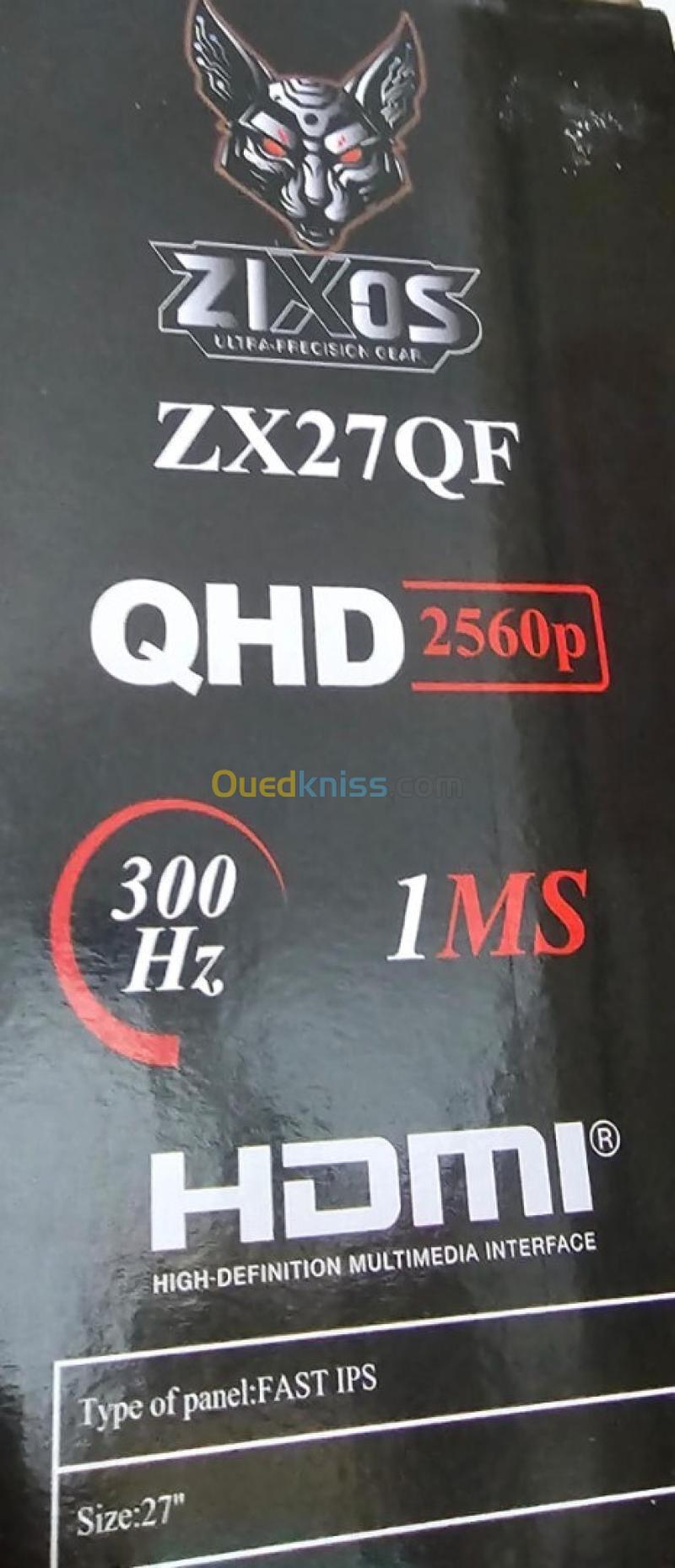 ECRAN ZIXOS 25/27 POUCES FHD/2K QHD /200HZ-240HZ-300HZ/1MS/FRAMELESS/HDR/RGB/AUDIO/ROTATION/ADJUSTABLE/PIVOT/HAUTEUR 3