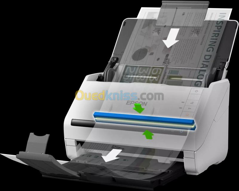 SCANNER EPSON WORKFORCE DS-530II WITH RECTO-VERSO A4 600 X600DPI A 35PPM MONO COULEUR 5500PJ USB 3.0 2