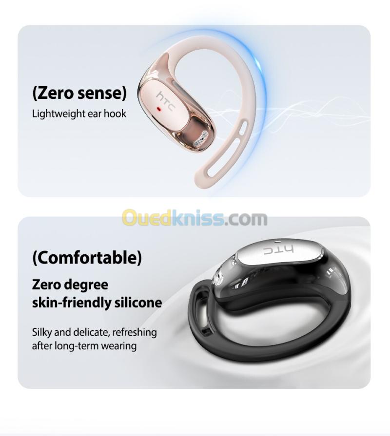 HTC NE35 Earphones, Bluetooth V6.0, AI traduction écouteurs, OWS Sport, casque confortable Ultra-léger 8