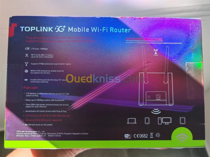 Routeur Wi-Fi mobile 4g toplink 2