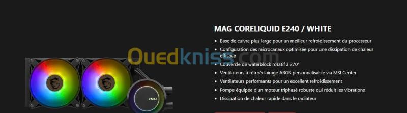 MSI MAG CORELIQUID E240 BLACK / WHITE 8
