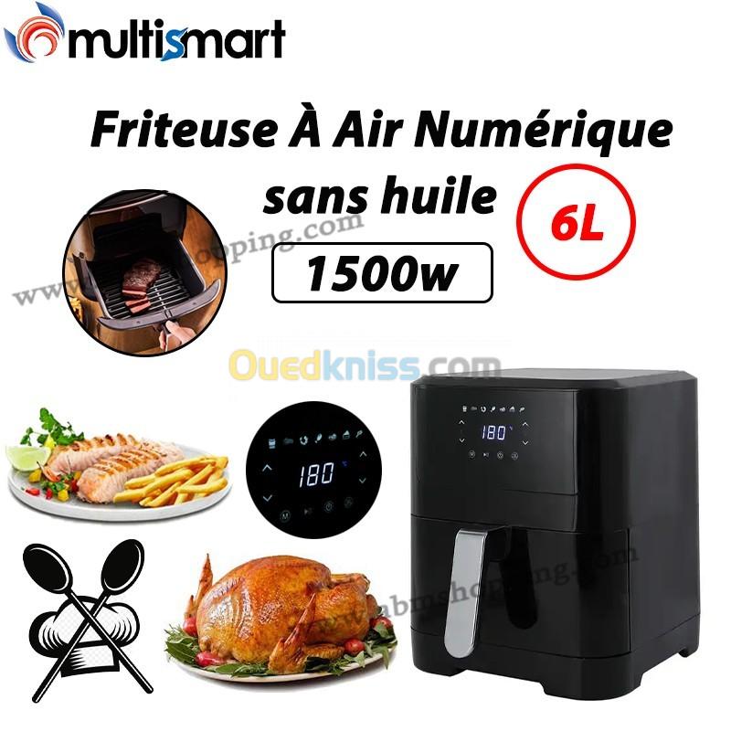  Friteuse À Air Numérique sans huile 6L 1500W | MULTISMART