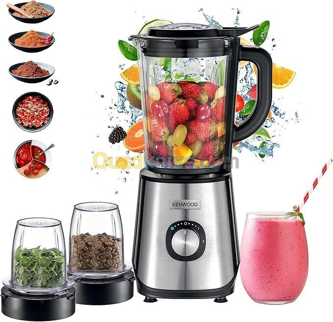Kenwood Mixeur en Verre 1000W , Smoothie 1,5L avec Moulin à Épices, Hachoir, Fonction Crush Glace 4