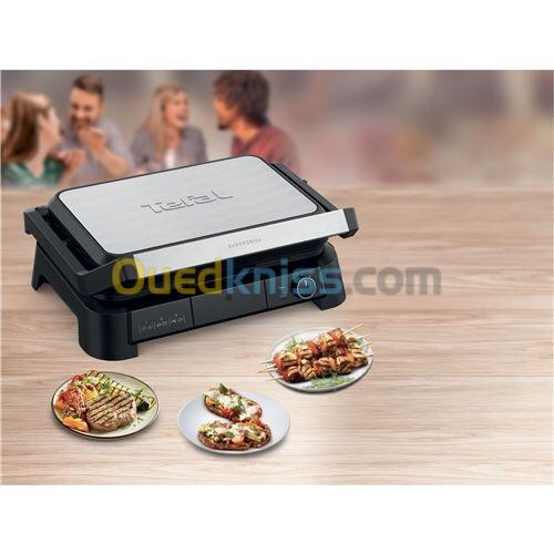 TEFAL Grille-viande SuperGrill 3-en-1 XL GC520DE0-2200W-Ouverture à 180 degrees 8