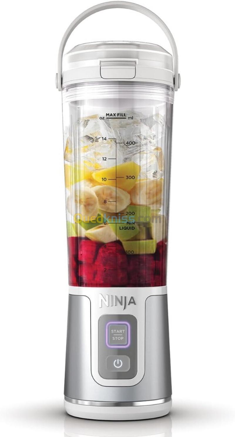 Ninja Blast Blender portable et rechargeable, 530 ml, sans fil , mixe fruits et glaçons, BC151EUBK