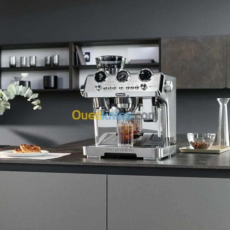 DELONGHI Specialista Maestro EC9885.M - machine a café broyeur barista - boisson froides - 20 bars - 1450 Watts - grains 250 g -Buse vapeur - Ecran digital- 15 réglages 3