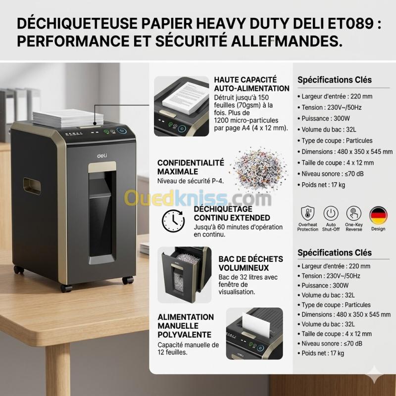 DESTRUCTEUR DOCUMENTS DELI ET 089