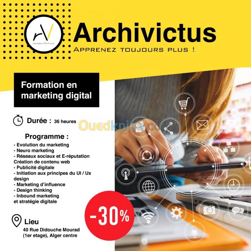 Formation Marketing digital chez Archivictus