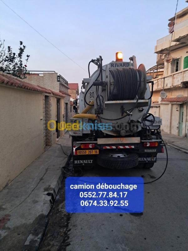  Camion débouchage canalisation curage nettoyage vidange 24h7j 