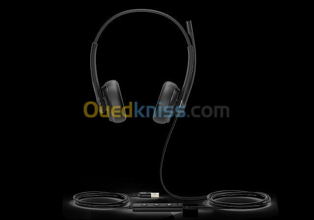 YEALINK - UH34 F/P: Casque USB binaural UH34 UC & Teams pour call center