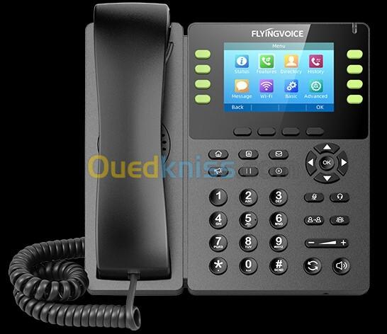 TELEPHONE IP PHONE FLYINGVOICE FIP14G écran couleur 3.5", WiFi 8 Lignes SIP PoE (IPBX VOIP) 4