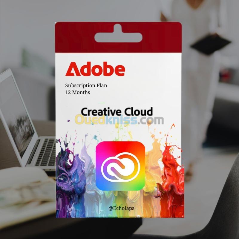 Adobe Creative Cloud Original 100 % Stable - Abonnement 1 An