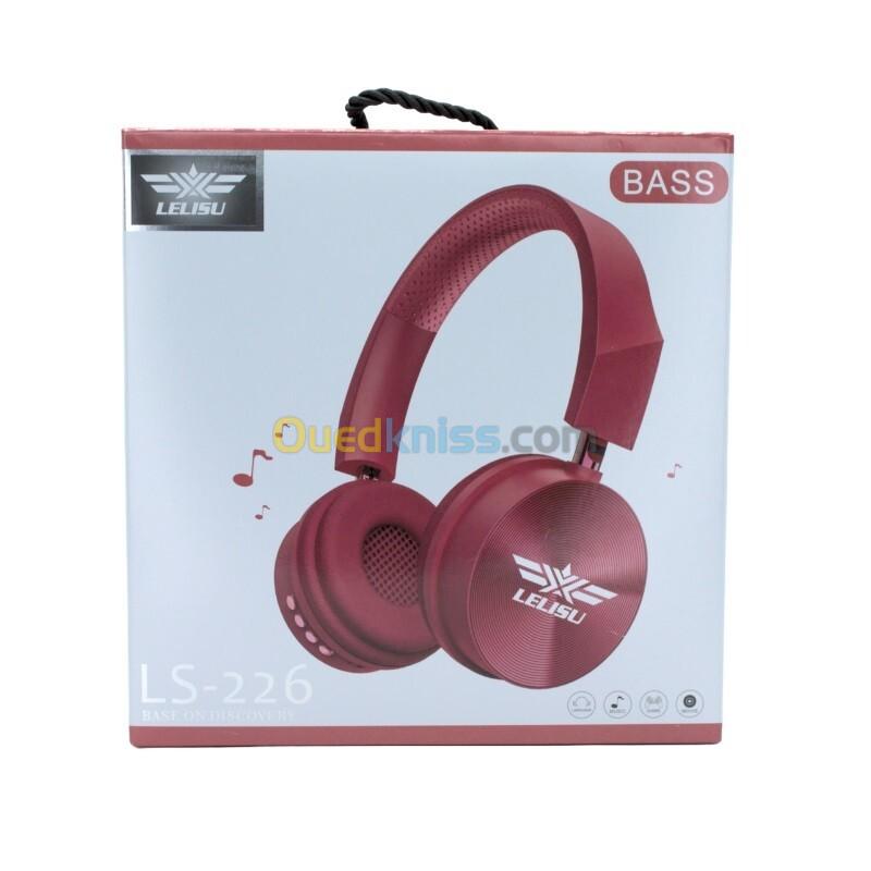 CASQUE MICROPHONE BLUETOOTH-TF CARD-AUX SANS FIL LELISU LS-226 BAT 8H 3