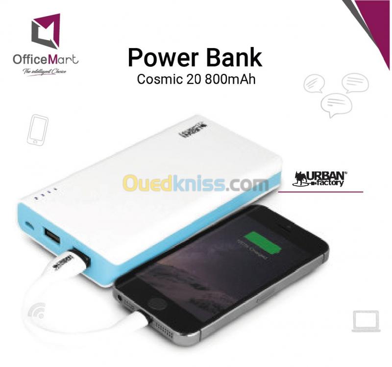  Powerbank chargeur portable pour Smartphone/Tablette 20800mAh avec 2 ports USB 1 A et 2.1 A
