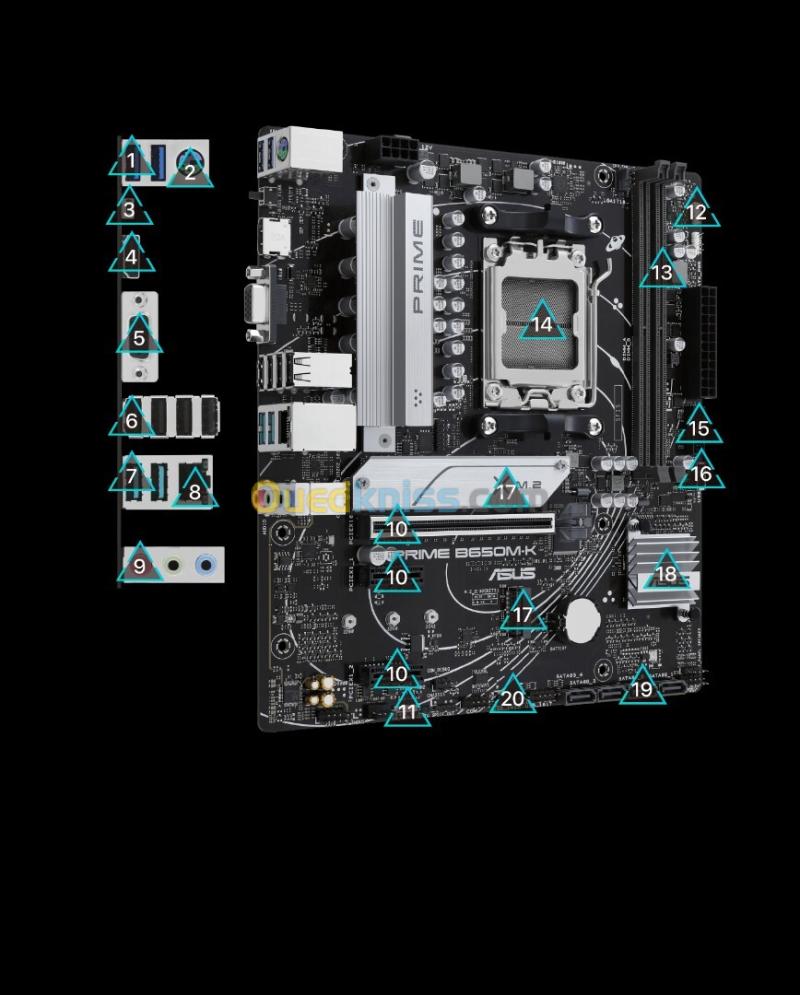 asus b650m-k + Ryzen 7600X 2