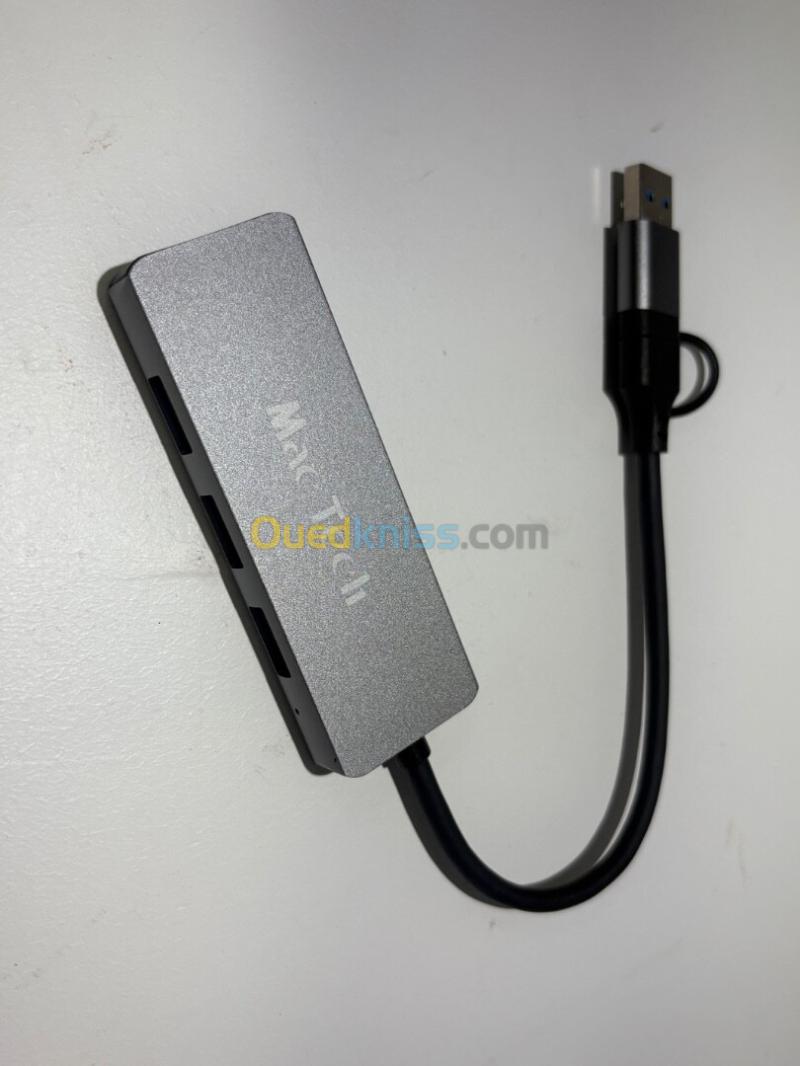 Hub USB 3.0 et USB type C 3.1 4 sortie 5