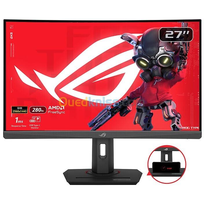 ECRAN ASUS XG27WCMS  ROG STRIX 27" CURVED  QHD  280HZ 1ms