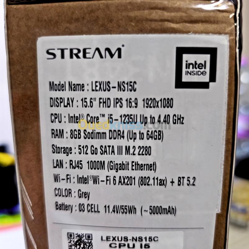 STREAM LEXUS LAPTOP I5-1235U 8GB/512GB SSD 15.6" FHD IPS 7
