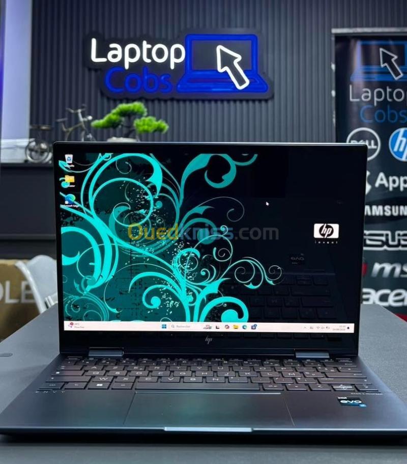HP ENVY X360 2in1 laptop 13 INTEL CORE i7 1250U 1.10GHz UP TO 4.70GHz 16Go DDR4 512Go SSD NVME INTEL IRIS XE GRAPHICS ECRAN 13 INCH 2.8K OLED TACTILE X360 2