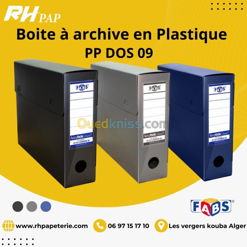 Boite à archive en Plastique PP Dos 9