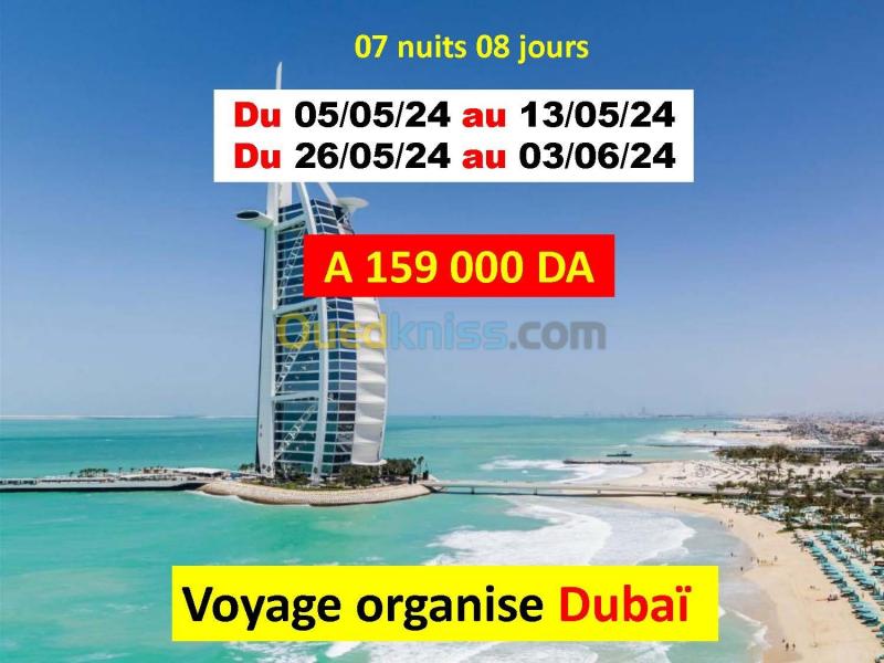  Voyage organise Dubai pour le mois de mai 