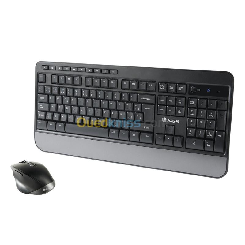 Kit Clavier et Souris sans Fil Bluetooth 4.0 ou USB, Multi Appareils, AZERTY Français NGS 8