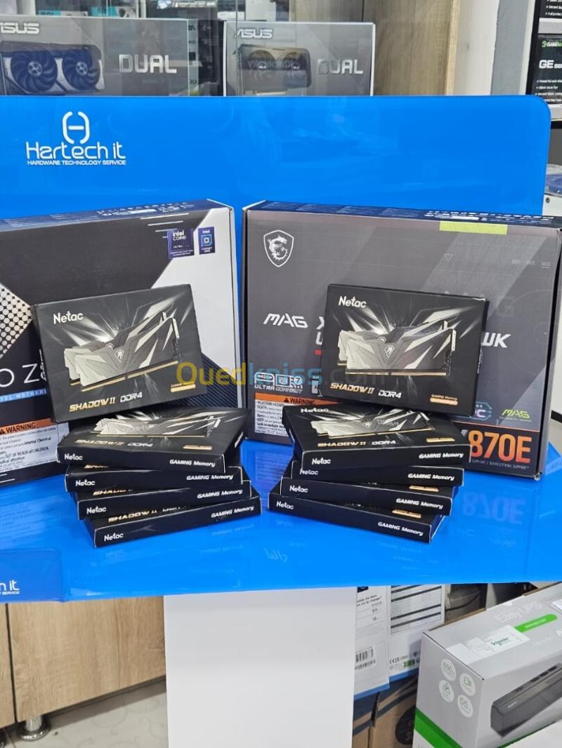 RAM DDR4 NETAC SHADOW II 16GB (8X2) 3200MHz BLACK GAMING Memory 3