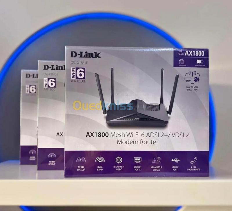 MODEM ROUTEUR D-LINK ADSL2 / VDSL2 AX1800 WIFI6 DSL-X1852E NEUF SOUS EMBALLAGE