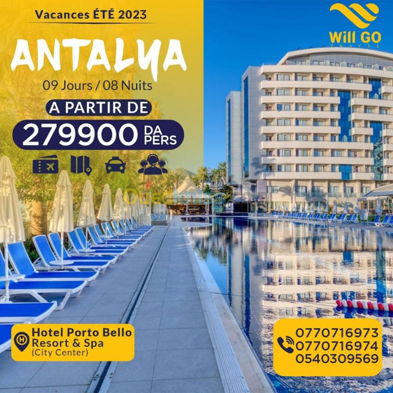  ANTALYA - Hotel Porto Bello Hôtel Resort & Spa 5* a partir de : 279900 DA