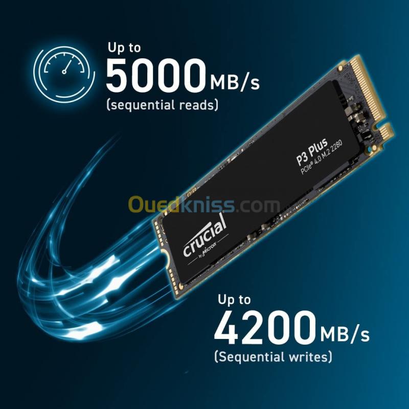  SSD Crucial P3 Plus 5000 Mb/S 500 Go M.2 PCI 4.0