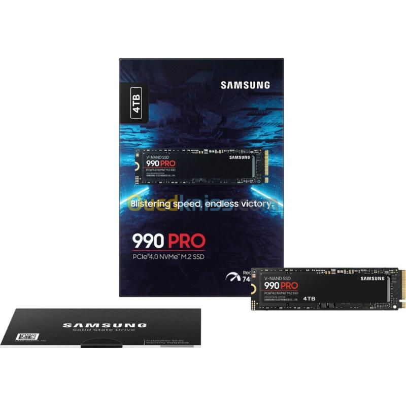 SAMSUNG 990 PRO 4 To SSD NVMe M.2 PCIe 4.0 7450 Mo/S