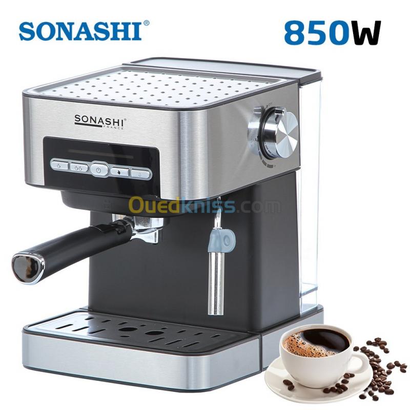  SONASHI Cafetière Expresso 15Bars Capacité 1.6L /850W SCM-4968