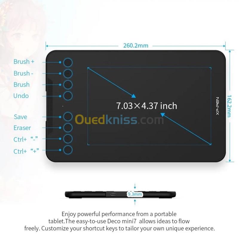   Xp pen Deco mini 7 Tablette graphique 
