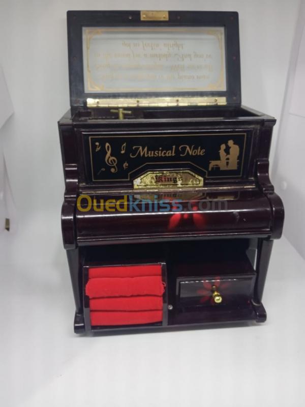  Boîte à musique à bijoux Vintage Piano Musical Note