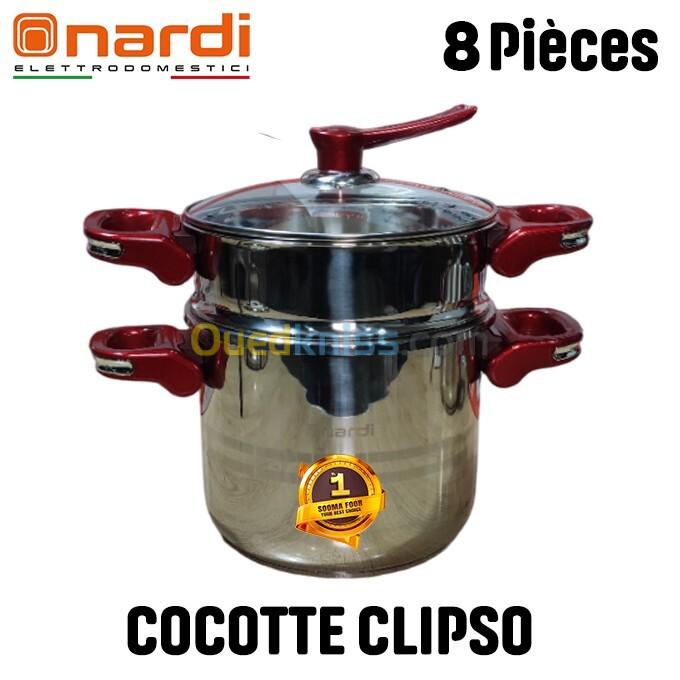 Nardi Cocotte 7 + 5 Litres  2 Couvercles, un Couscoussier et un Panier NPCM175XR 8