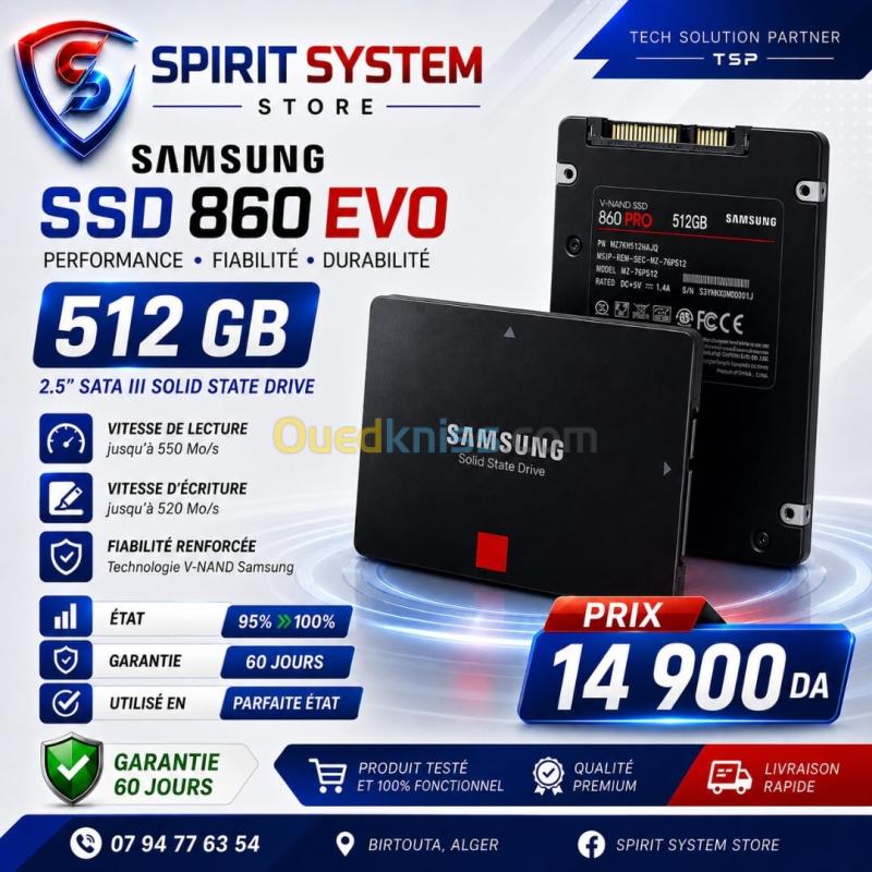 DISQUES DUR SAMSUNG SSD 512GB 860 PRO