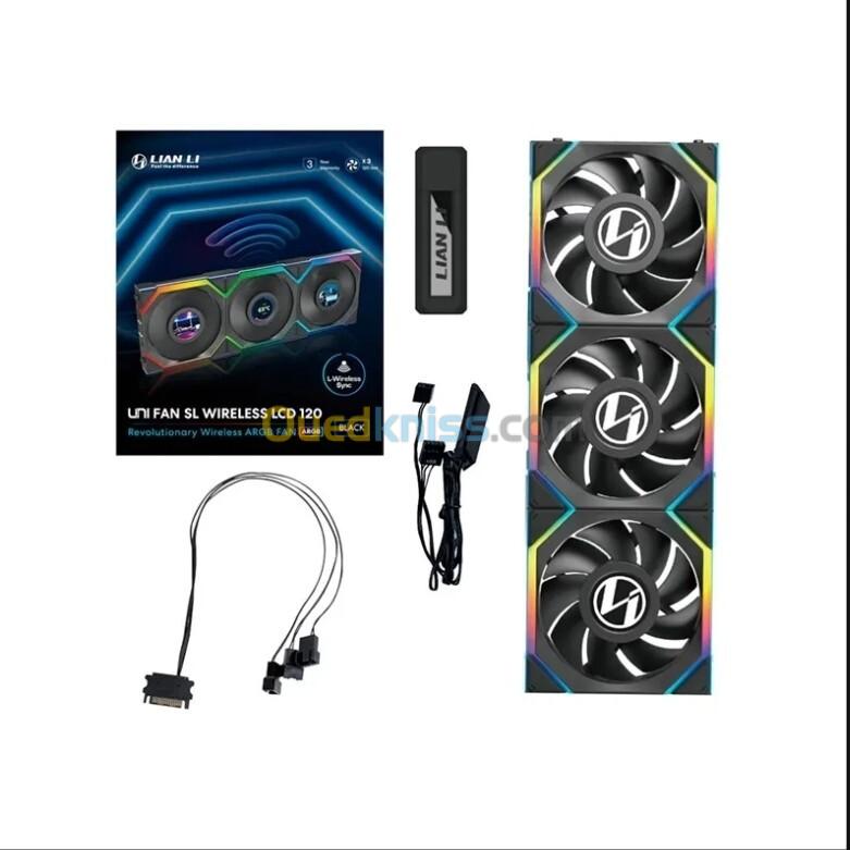 Lian Li Uni Fan SL Wireless LCD 120 aRGB (Pack de 3) sous blister
