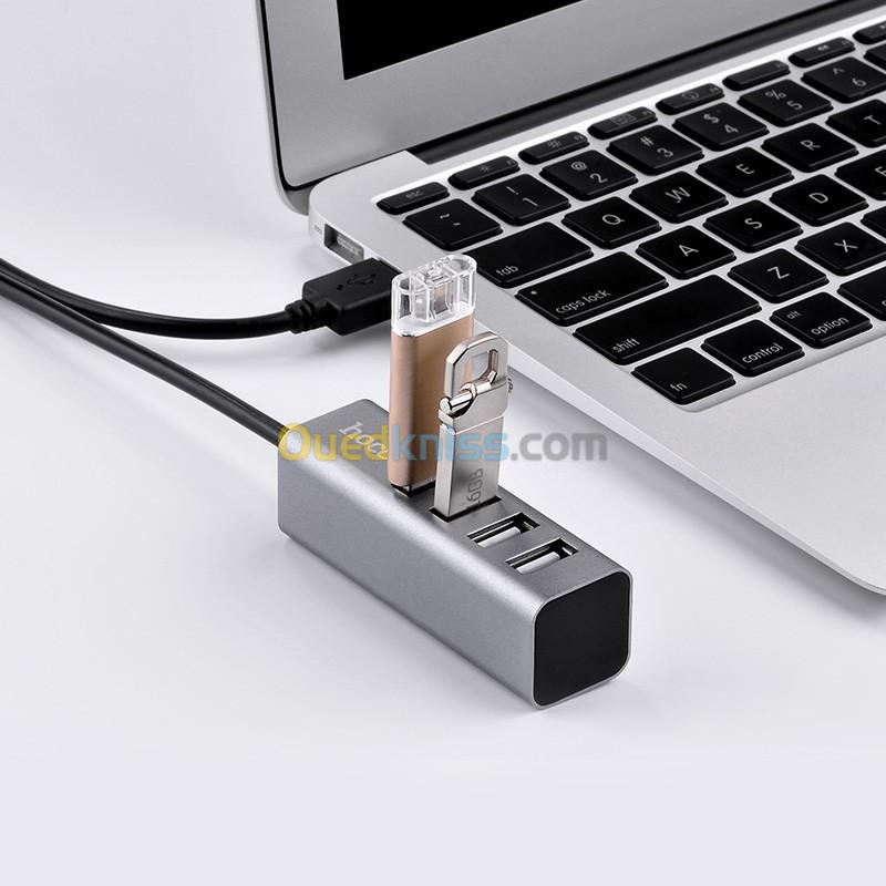Concentrateur USB "HB1" USB-A à quatre ports Chargement et synchronisation des données USB 2.0