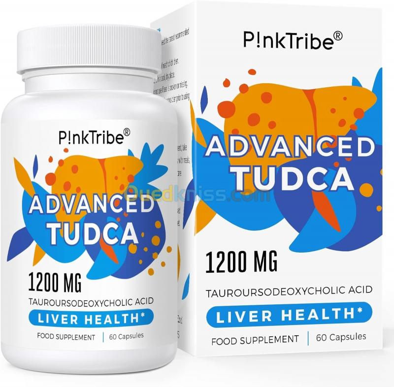  Detox Foie Supplement TUDCA 1200 mg par portion 60 Gelules Acide Tauroursodésoxycholique